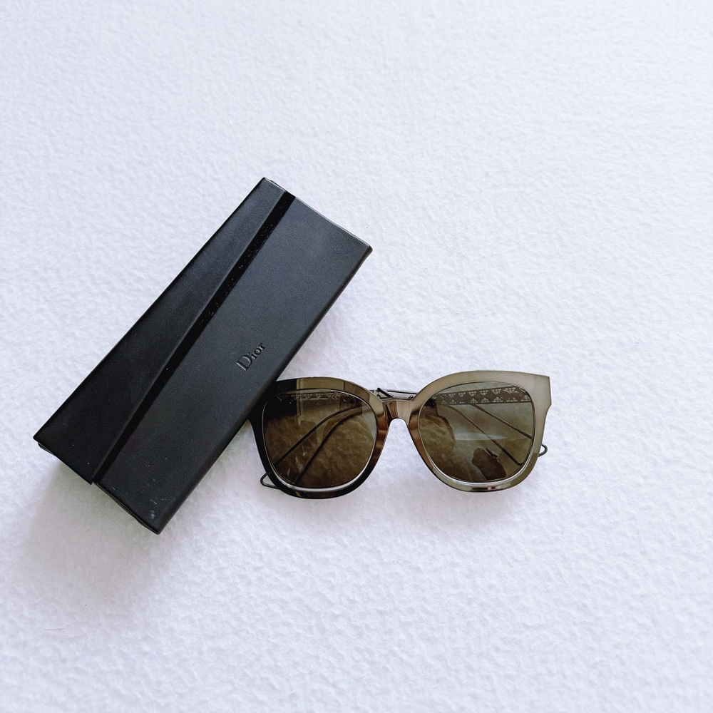 Dior Gray Gradient Cat-Eye Sunglasses